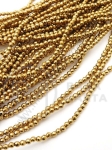 Mărgele de hematit fațetate, culoare aurie, nemagnetice, 2mm, 40cm ~200 buc. 1 buc. 352372