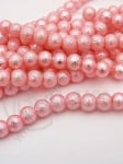 Șir de perle 6mm glass roz brută ~80cm ~145 pieces 341077