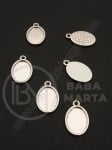 Pandantiv 20x13mm culoare argintie, bază de montare 14x10mm, 1 pachet de 10 bucăți 306825