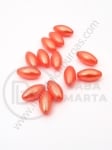 Mărgele portocalii 12x6mm, gaură cilindrică 1mm, 1 pachet 40g ~187 buc 312376