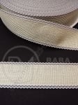 Panglică 25mm argintie lucioasa cu lamelă 1 pachet 5 metri 451438