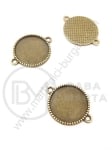 Element de conectare 29x23x2mm baza bronz antic pentru instalare 20mm 1 pachet 5 buc 306200