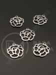 Pandantiv floare oțel 16x14mm 5 buc 309481