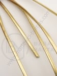 Panglică din piele ecologică 2x1mm aurie face-verso 5 meters 421021