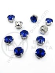 Glass stone (cristal) 8mm albastră în coș metalic 1 pachet 10 buc 151774
