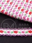 Panglică cu flori 13mm 1 pachet ~20 metri 411193