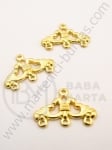 Element de conectare 24x16mm auriu 10 bucăți 308328