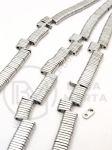 Hematit oval 6x3x1mm culoare argintie nemagnetic două găuri x 1.2mm ~380 buc 1 buc 352304