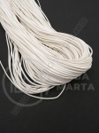Panglică albă din piele artificială 2x1.5mm 5 meters 421238