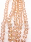 Cristal 8x6mm curcubeu roz~68 buc 42cm 1 buc 342123
