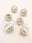 Mărgele oglindă 11x8.5mm, gaură albă 5mm, 1 pachet, 2 buc. 302083