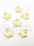 Pandantiv coroană metalică 13x10.5mm color aurie 1 pachet 15 buc 306406