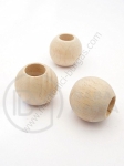 Bilă de lemn naturală ~22mm gaură ~9mm 1 pachet 15buc 321313