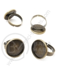 Inel din bronz antic, bază de montare 16mm, 1 pachet de 4 bucăți 302089