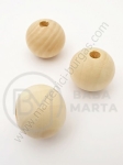 Bilă de lemn ~24x25mm gaură naturală 4.5~5mm 1 paquet 10 buc 321236