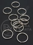 Inel metalic 20x2mm culoare argintie doua spirale 50 buc 302172
