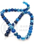 Mărgele de agate blue cu dungi 8mm ~48 pieces 351304