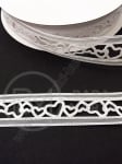 Panglică de satin 22mm albă cu inimioare 1 pachet 5 metri 451303