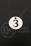 Pandantiv litera Z oțel 13x1mm gaură 1.5mm 1 buc 305574