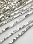 Cub de hematit alb ~2.5mm gaură nemagnetică 1mm ~180 buc ~40cm 1 buc 353145