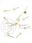 Cercei spate 12x5x0.7mm OȚEL (304) aur 1 pachet 4 buc 305878
