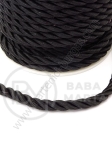 Sfoară de polyester rasucită 5mm neagra 1 metru 441219