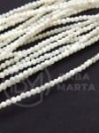 Mărgele de sidef 2mm alb gaură 0.4mm ~175 buc ~38cm 1 buc 352987
