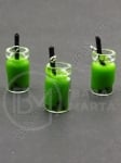 Pandantiv borcan de sticla 18x10mm cu smoothie de fructe 1 pachet 2 bucati 335513