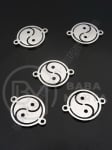 Element de conectare Yin și Yang OȚEL 22x16x1.5mm 1 pachet 1 bucată 305730