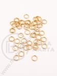Inel 5x0.7mm steel placat cu aur 1 pachet 20 buc 307025