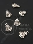 Pandantiv Buddha 14x10mm culoare argintiu 1 pachet 5 buc 306153