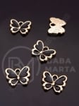 Pandantiv fluture metalic 10x13mm culoare aurie 1 pachet 5 buc 307783