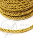 Sfoară de polyester rasucită aurie 5mm 1 metru 441291