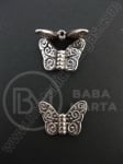 Margele fluture metallice 11x15mm. Ecartament NF 1,5 mm. 1 buc. 9694