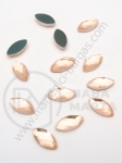 Piatră de sticlă 6x12mm color peachicii pentru lipici hot 1 pachet 20 buc 151425