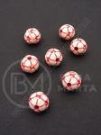 Minge de fotbal 12mm roșie cu alb 1 pachet 40g ~40 buc 312195