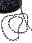 Sfoară cu mărgele de sticlă 1.5~3x1.5~2mm color Albastru prusac 1 meter 331602