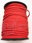Panglică din piele întoarsă naturală 5x1.5mm red 1 meter 421078