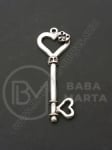 Pandantiv metalic 42x14mm culoare argintie gaură 1.5mm 1 pachet 5 buc 306397