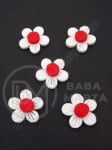 Flori din fetru alb 22mm 1 pachet 10 bucati 181719