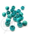 Mărgele de lemn 7x9mm turcoaz gaură ~4mm 1 pachet 40g ~200 buc 321184