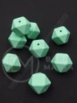 Mărgele silicon poligon 17x17mm albastru 1 pachet 2 buc 317015