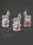 Pandantiv ursuleț din borcan de sticlă 20x13mm 1 pachet 2 buc 335806