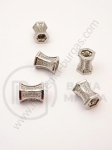 Mărgele cilindrice 10x7mm cu zirconii forjate, gaură 3mm, 1 bucată 305061