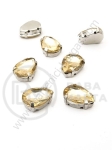 Pietrică acrilică 10x14mm aurie în coș metalic 1 pachet 10 buc 151503