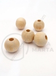 Bilă din lemn natural ~16mm gaură 5mm 1 pack 40g ~28buc 321301