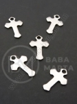Pandantiv cruce OȚEL 15x10x1mm 1 pachet 10 buc 307673