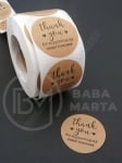Autocolant de mulțumire 38mm autoadeziv 500 bucăți pe rolă 175130