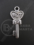 Cheie pandantiv metalică 12x29mm. 1 buc. 9636