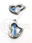 Pandantiv metalic clepsidră 34x25x7mm 1 buc 305546